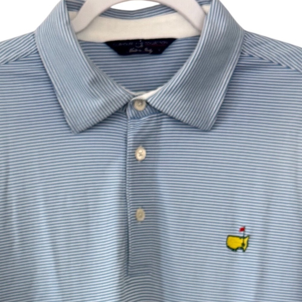 Blue Striped Polo Shirt